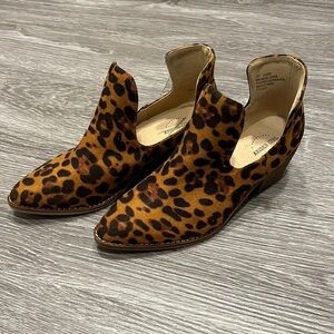 Cheetah Print Ankle Boots Size 7
